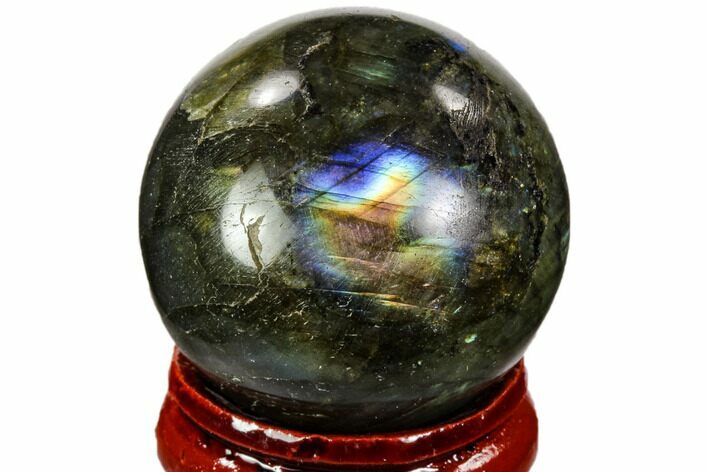 Flashy, Polished Labradorite Sphere - Great Color Play #105764